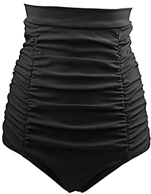 Maillot De Bain De Grossesse Robe Bain Maillot Vêtements Sexy Beach Taille Bikini Pantalons Filles Shorts Hauts Malles Femmes Swimwears Robe Bustier Plage (Black, L)