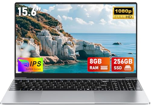 CHIFUYOU Ordenador portátil 256 GB SSD 8 GB RAM DDR4 15,6 Pulgadas Procesador N4000 hasta 2,8 GHz, Full HD 1920 × 1080, Win 11, Compatible con Wi-Fi 5 y Bluetooth