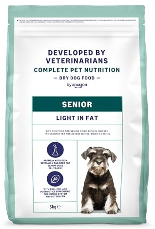 by Amazon Premium Dry Dog Food Senior Light Pollo 3kg 1 confezione