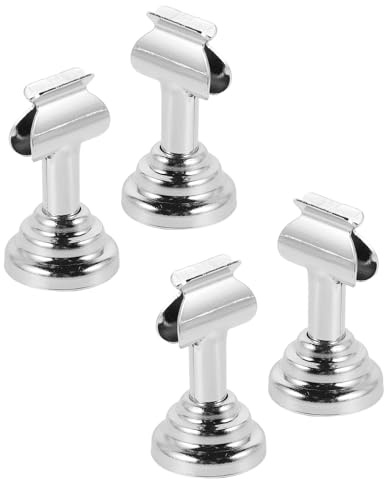 TOYANDONA Portanúmeros para Mesa de Boda de Aleación de Zinc Plata, Clip para Tarjetas Redondo y Elegante Diseño Seguro y Duradero, Pack de 4 Piezas para Fiestas y Recepciones