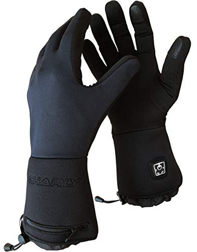 CHARLY Best of Air Fire Basic, Herren/Damen beheizbare Unterzieh-Handschuhe, Li-Ion-Akkus, Größe S