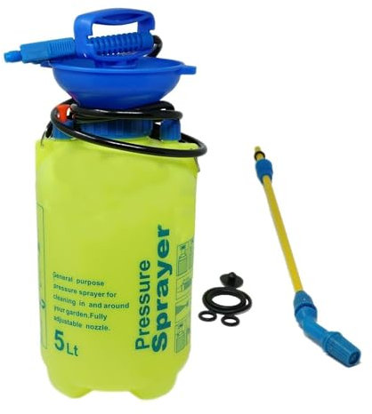 Dapetz Jardin Pulvérisateur à Pression 5L Sac à Dos Chimique Herbicide Clôture Eau Bouteille Pompe