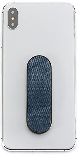 MOMOSTiCK - originalet! Smartphone Fingerhållare - Mobiltelefon Fingerhållare Stativ Grepp - Mobiltelefonfäste Ring för iPhone Samsung Huawei (Denim Serien - Blå)
