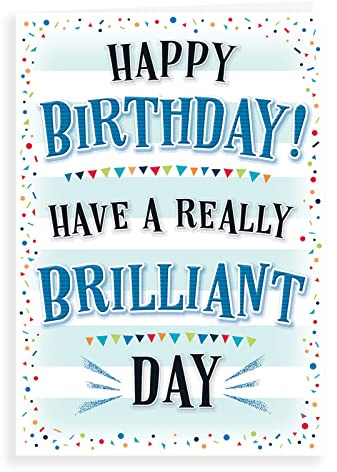 Biglietto di auguri di compleanno moderno con uomo maschile, 17,8 x 12,7 cm, Piccadilly Greetings