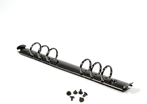 OEAYA 1Pcs Metal A5 Notebook 20mm 6-Hole Ring Binder Mechanisms Replacement Kit for Binder Planners Loose Leaf Binding Spines Combs for Personal Organizers Planners,Black