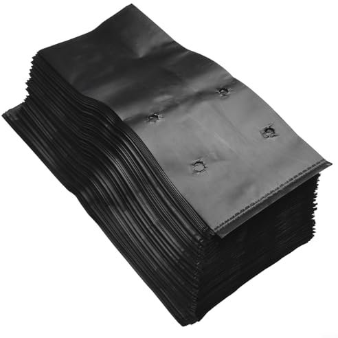 Aprilsunnyzone 100 sacchetti per vivaio spessi, per piante da letto, pomodori, peperoni, vasi per piantare piante, sacchetti per piantare fiori, tessuto non tessuto traspirante (17 x 25 cm)