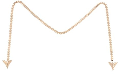 NICENEEDED Cadena Facial, Cadena Corporal con Diseño de Espina de Pescado Y Flecos Largos para el Rostro, Cadena de Joyería de Moda para el Rostro