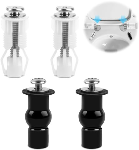 TNEDFOD 4 Stück WC Sitz Befestigung von Oben Toilettensitz Behoben, Expansionsschraube Toilettensitz Befestigung für Toilette Top Montage Schrauben Zubehör, Robustes Schraubenset für Toilettensitze