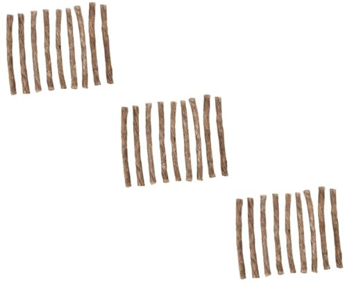 CIMAXIC Lot De 3 Cordes De Cheminée pour Barbecue D'extérieur Pique- en Jute Ciré Résistantes Aux Intempéries Compactes Et Sûres À Utiliser 20 Pièces X 3