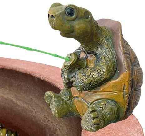 Statuetta decorativa a forma di tartaruga, in resina, a bordo piscina, statua in miniatura a forma di tartaruga per cortile, cortile, giardino, patio