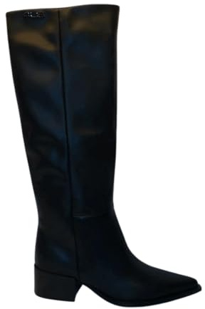 4US Stivale Donna Cesare Paciotti Black 4K2506 – Ecopelle Nera, Tacco Largo, Punta Affusolata, Eleganti e Versatili (Nero, Sistema Taglie Calzature EU, Adulto, Donna, Numero, Media, 39)