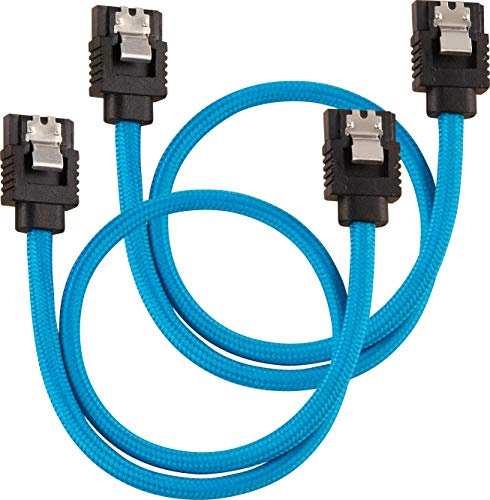 Corsair Premium Sleeved SATA Cable - SATA 6Gbps 30cm, Blue
