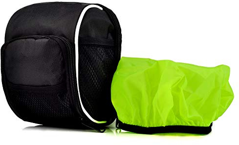 BOBILIFE Bike Mini Handlebar Bag - Cycling Bicycle Handlebar Bags Front Frame Tube Basket with Rain Cover