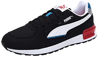 PUMA Unisex Graviton Turnschuhe, Puma Black Puma White Mykonos Blue High Risk Red, 44.5 EU