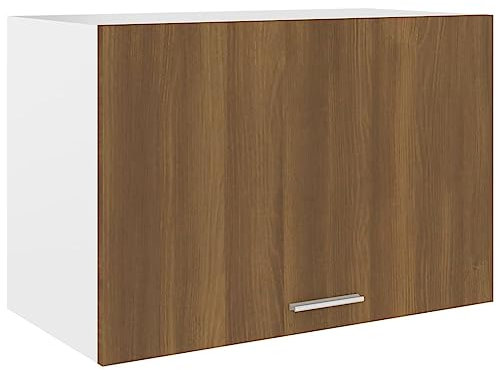 vidaXL Hängeschrank, Wandschrank für Küche, Küchenschrank mit viel Stauraum, Schwebeschrank Schrank Küchenmöbel, Braun Eichen-Optik Holzwerkstoff