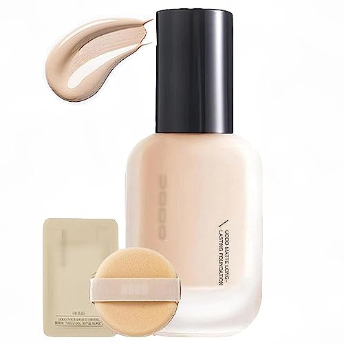 UO-DO Base líquida, hidratante ligera, mate, de larga duración, hidratante, impermeable y ligera para todos los tipos de piel (control de aceite, blanqueamiento W02)