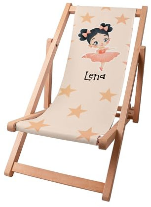 DreamRoots Liegestuhl Kinder Outdoor Personalisiert, Faltbarer Kinderliegestuhl bis 30kg, Waschbarer Bezug aus 100% Polyester, Ideal für Garten, Camping und Strand