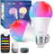 Lepro B2 AI Lampadina Smart E27, Lampadine Intelligenti 10W 1100LM Wi-Fi & Bluetooth,RGB&Luce Bianca Regolabile,Controllo Vocale/Sync Musicale, Funziona con Alexa/Google Home,AI Generare Luce per Casa