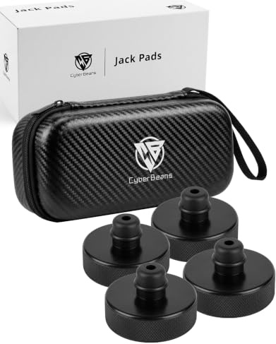 CYBERBEANS Juego de 4 almohadillas para gato Tesla con funda de almacenamiento, soporte de gato elevador, juego de almohadillas de goma sin olor compatible con Tesla Model Y/S/X/3 accesorios 2016-2025