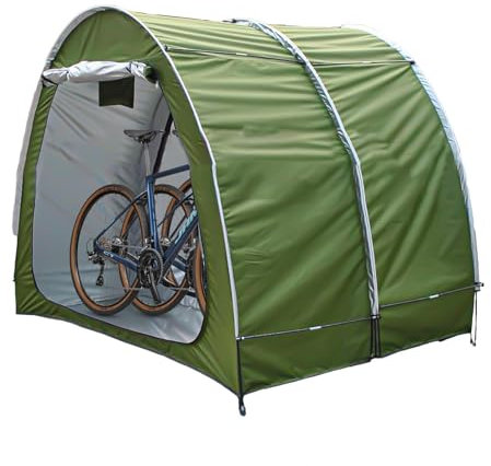 Fxiaobin 2 PCS Box Biciclette può Essere Giuntato Box Biciclette con Doppie Porte per 2-5 Biciclette Garage Moto Box Moto,Green