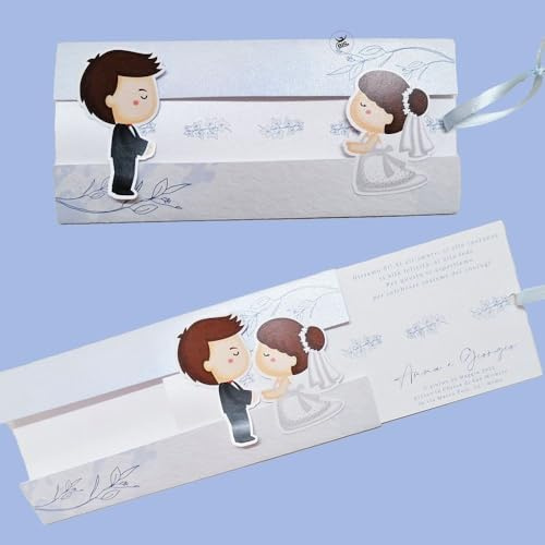 KIT di 10 inviti pop-up personalizzabili per matrimonio o eventi - Berlino matrimonio - inviti personalizzabili con busta inclusa per matrimoni, compleanni, battesimi o eventi (1)