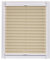 Sunlines Plissee Made in Germany, Tageslicht, Crepes Uni Klemmfix, Weisse Schiene, 50 x 150 Plissee, Stoff, Sand, 50 x 2.3 x 150 cm, 1 Einheiten