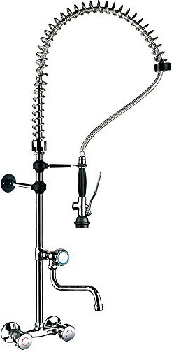 MONOLITH Geschirrbrause mit Mischbatterie, Zweiloch-Montage, mit Wasserhahn, zwei Mischventile