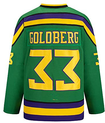 Gmjay Goldberg #33 mäktiga ankor ishockey Jersey film hockey grön sydda bokstäver nummer S-XXXL gRÖN S