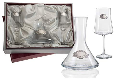 JOYERIA EL FARO | Copas de vino personalizadas | Estuche premium incluido | Brinda y celebra el amor (Copas de vino con decantador)