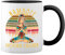 Namaste Mother fucker Yoga SymbolBBB Blanc tasse de café avec jante noire et poignée Mug