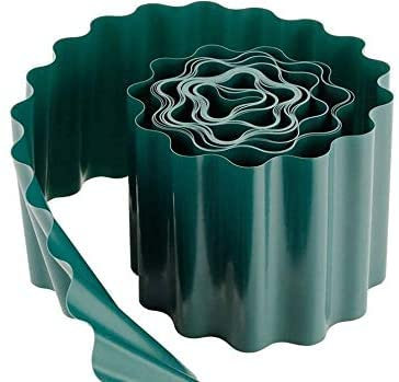 Garden Mile Green 15CM x 30M Garden Lawn Edging Border Plastic Edger Roll For Lawns Borders Flower Beds Stones Protect Grass Soil Plant Beds DIY Outdoors Landscaping Plastic Border Edging Roll