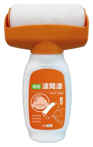 500ml Large Roller Brush Repair Paint, 2 In 1 Wall Refinish Paint Roller Brush Wall Repair Paint Wall Repair Tool For Ceramic Tile Pottery Porcelain Walls Ceiling,White