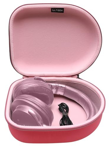 Headphone Headset Case Compatible with JBL, Beats, Sony, Soundcore Anker, Raycon, TOZO, SteelSeries, Logitech, Jabra, Bose, Audio-Technica, Sennheiser Headphones, Magenta+Pink