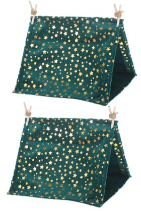 FOYTOKI Mini- -Ornament 2er-Pack Mini-Camping-Zelt für Jungen und Mädchen Spielzeug Puppenhaus- Tragbar