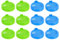 sourcing map 12 Pcs Sprouting Lids for Mason Jars 86mm Wide Mouth Plastic Canning Jar Lid for Grow Bean Sprouts, Salad Sprouts, 6 Green 6 Blue