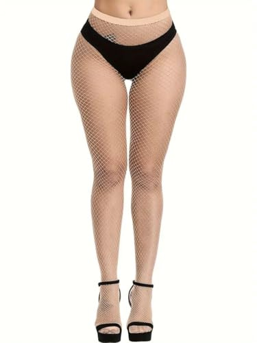 Boolavard Calze a Rete, Collant a vita alta per Donna, Collant a rete da Donna Taglie Forti Taglia Unica