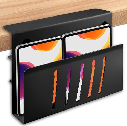 Rangement latéral de bureau pour ordinateur portable, support mural, tiroir, support latéral, support latéral, support pour ordinateur portable, support latéral, organiseur de bureau sans perceuse