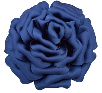 Broche de gran tamaño con forma de rosa de satén de seda para mujer, 16 cm, de tela de lujo, broche de solapa grande, joya para fiesta de boda, regalo para vestidos, trajes y banquetes (multicolor