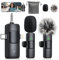 MENERESAS Mini Microphone for iPhone/Android: 3-in-1 Wireless Lavalier Microphone with Noise Reduction and Crystal Sound for Camera, Professional Video Recording, YouTube, TikTok