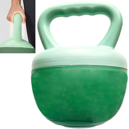 Smaoqingji Kettlebell Morbido Kettlebells Regolabile - 1 Pezzo, Verde, Regolabile Dumbbells, può Essere Riempito di Sabbia, Peso Liberamente Regolabile, può Migliorare la Forza Complessiva del Core