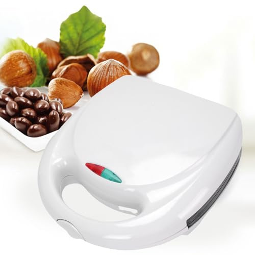Garsent Macchina per Biscotti Alle Noci, Stampo Antiaderente a Doppia Faccia a 12 Fori, Macchina Elettrica per Torte Alle Noci con Rivestimento Antiaderente, (Spina europea 220V)