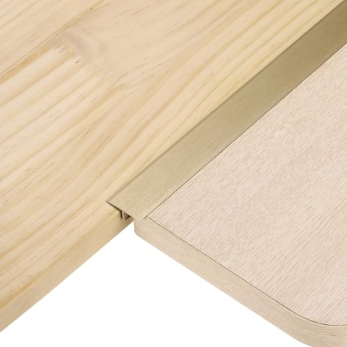 QUARKZMAN 3 Piezas De Molduras T De 1.22 M X 0.79 Para Transición De Pisos, Tapajuntas De Aleación De Aluminio Para Juntas De Suelos De Laminado Vinílico, Bronce Cepillado