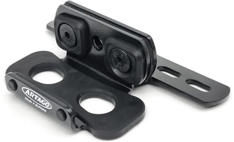 ARTAGO K204 Support de Transport pour Antivol de Disque ARTAGO 32 | Repose-Pieds Démontables avec Vis Verticales | Acier Noir avec Silentblocs Antivibrations | Accessoire Moto