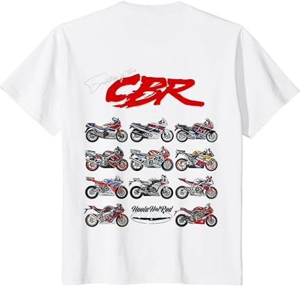 Evolución del, CBR, Motocicleta, Moto, Motociclista, Sportsbike Camiseta, Niños, Blanco, 6 años