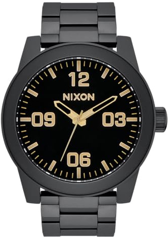 Nixon Armbanduhr Corporal Edelstahl Matte Black / Gold