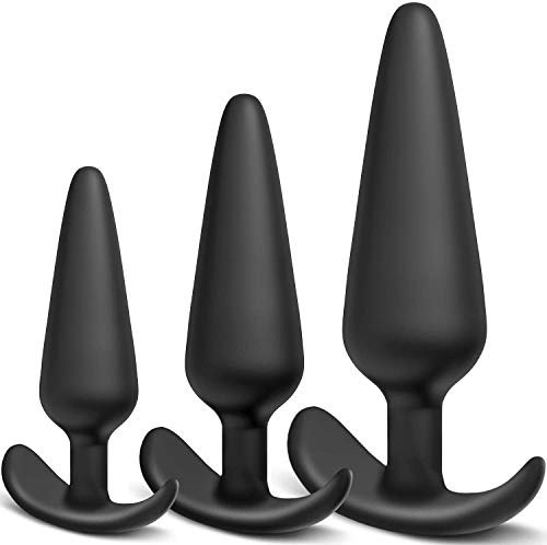 Premium Analplug Set für Frauen und Männer- Klein+Medium+Groß Silikon Buttplug Fetisch Masturbation Anal Butt Plug Analplug BDSM SM Sexspielzeug für Männer Frauen