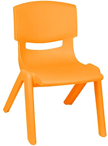 alles-meine.de GmbH Kinderstuhl/Stuhl - Farbwahl - orange - Plastik - bis 100 kg belastbar/kippsicher - für INNEN & AUßEN - 0-99 Jahre - stapelbar - Garten - Kindermöbel fü..