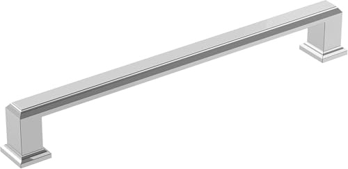 Amerock | Cabinet Pull | Polished Chrome | 7-9/16 inch (192 mm) Center-to-Center | Appoint | 1 Pack | Drawer Pull | Cabinet Handle | Cabinet Hardware
