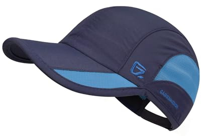 GADIEMKENSD Quick Dry Baseball Cap Mens Womens Cooling Running Hat Summer Sun Hats Workout Accessories for Golf Hiking Gym Cycling Walking Outdoor Camping (Navy, S-M)