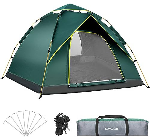 Camping Zelt Automatisches, Leichtes Zelt für 2-3 Personen, Winddicht, UV-Schutz, Perfekt für Strand, Outdoor, Reisen, Wandern, Camping, Jagen, Angeln usw